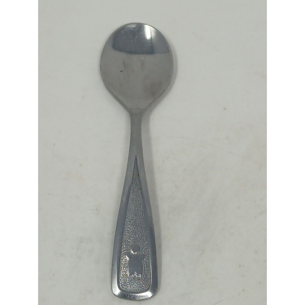 Vintage The First Years Deluxe Stainless Baby Spoon Feeding 1980s Made in Japan